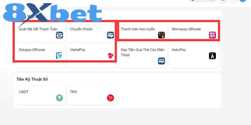 Người dùng cần chọn phương thức phù hợp để giao dịch
